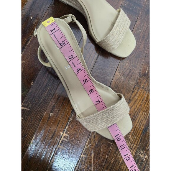 Joie Lila Straw Jute Wedge Sandals Espadrille Woven Natural - Picture 8 of 11